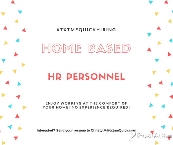Homebased HR Personnel - TxtmeQuick