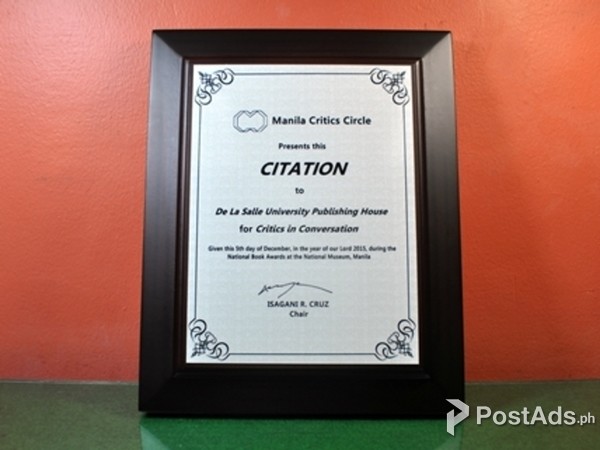 Awarding Plaque Wood- Classic Type Metal Print
