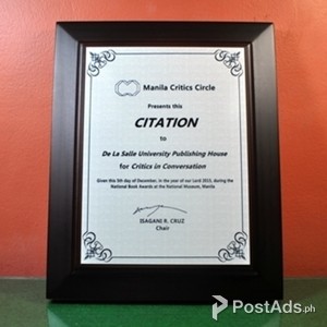 Awarding Plaque Wood- Classic Type Metal Print | PostAds PH