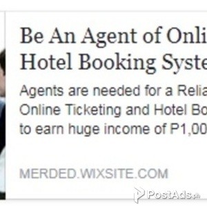 AGENTS/MARKETER FOR ONLINE TICKETING AND HOTEL BOOKING SYSTEM | PostAds PH