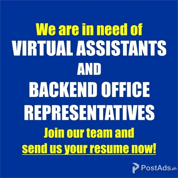 Virtual Assistant and Backend Office Representative