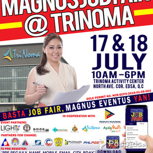 Magnus Job Fair on July 17-18,2018 @ Trinoma Mall, Quezon City | PostAds PH