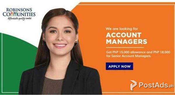Hiring Property Specialist for Robinsons Land