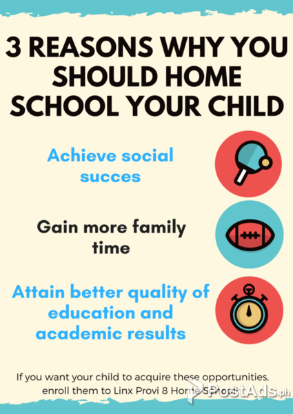 Why should you home school your child? LINX PROVI 8 HOME SCHOOL