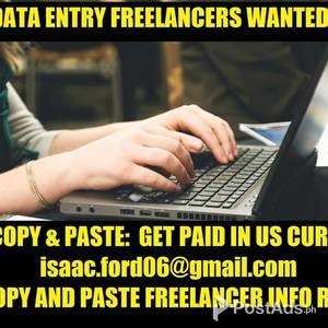 WANTED: homebased freelancers to copy and paste info into forms | PostAds PH