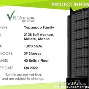 TAFT Condominium_Pre Selling_Vista Residences | PostAds PH
