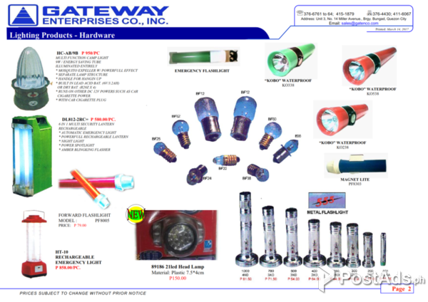 Flash Light Led Bulb and Other Lightning features