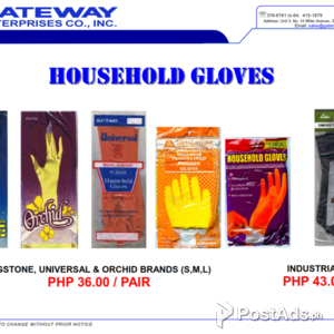 Gloves (Livingstone,Universal and Orchid Brand) and Industrial Gloves | PostAds PH