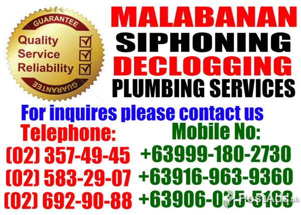 ANTIPOLO CITY MCT MALABANAN PLUMBING SERVICES