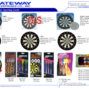Dart Pin and Dart Board - Sporting goods | PostAds PH