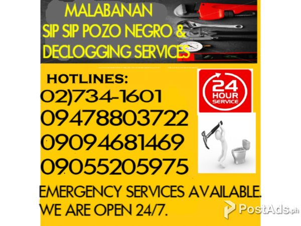 Malabanan Sip Sip Pozo negro services 7341601 09478803722 09094681469