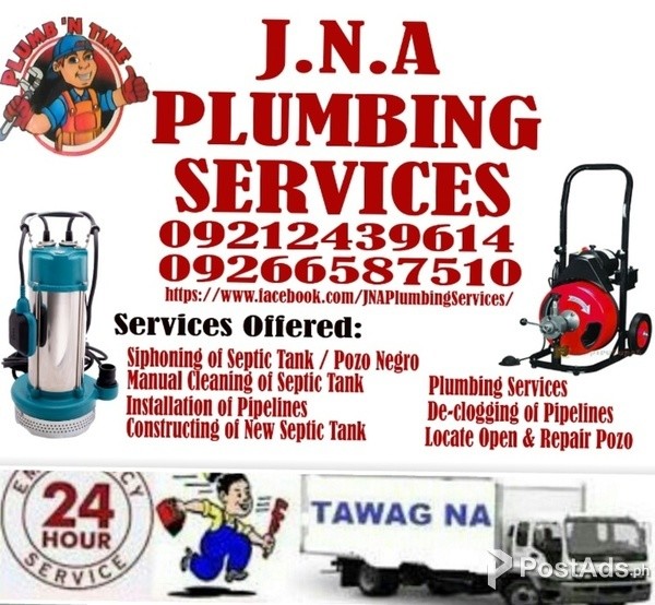 Siphoning and Plumbing services.