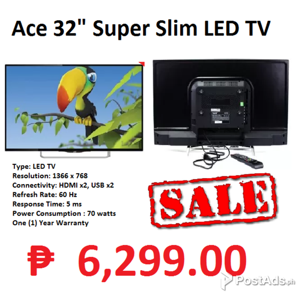Ace 32" Super Slim LED TV