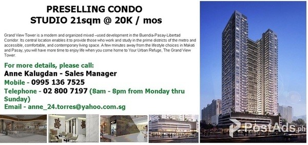 affordable condo near cartimar for as low as 24k monthly