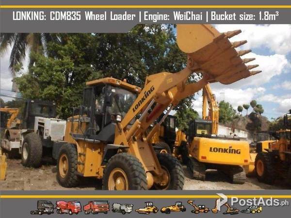 CDM835 Wheel Loader (Weichai Engine) 1.8m3 3.5