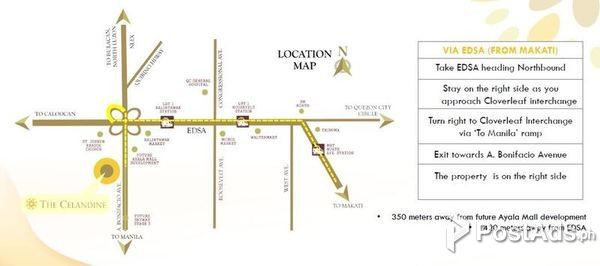 1BR condominium for sale at The Celandine near Cloverleaf mall ayala