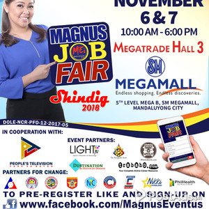 Magnus Job Fair Shindig 2018 on November 6 and 7 at Megamall | PostAds PH