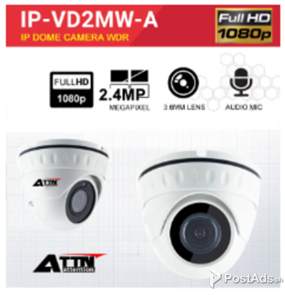 IP VD2MW A IP Dome Camera POE with Audio